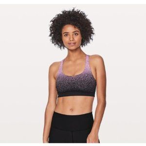 Lululemon Pink and Black Splatter Energy Bra